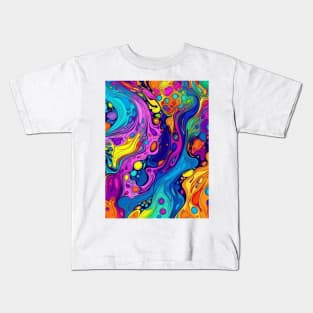 Abstract paint splats Kids T-Shirt